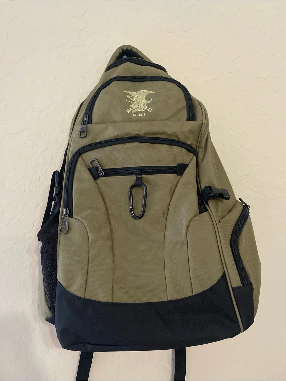NRA Est 1871 Tactical Multi-Pocket Backpack - Olive/Black